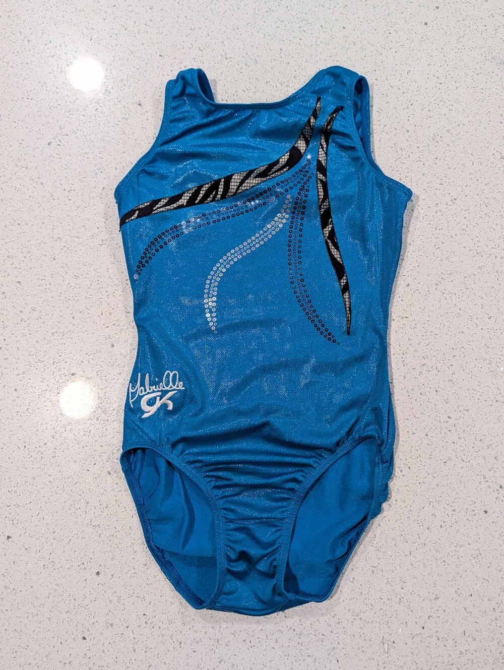 GABRIELLE DOUGLAS GK Elite AXS Extra Small Gymnastics Dance Leotard Pixelated